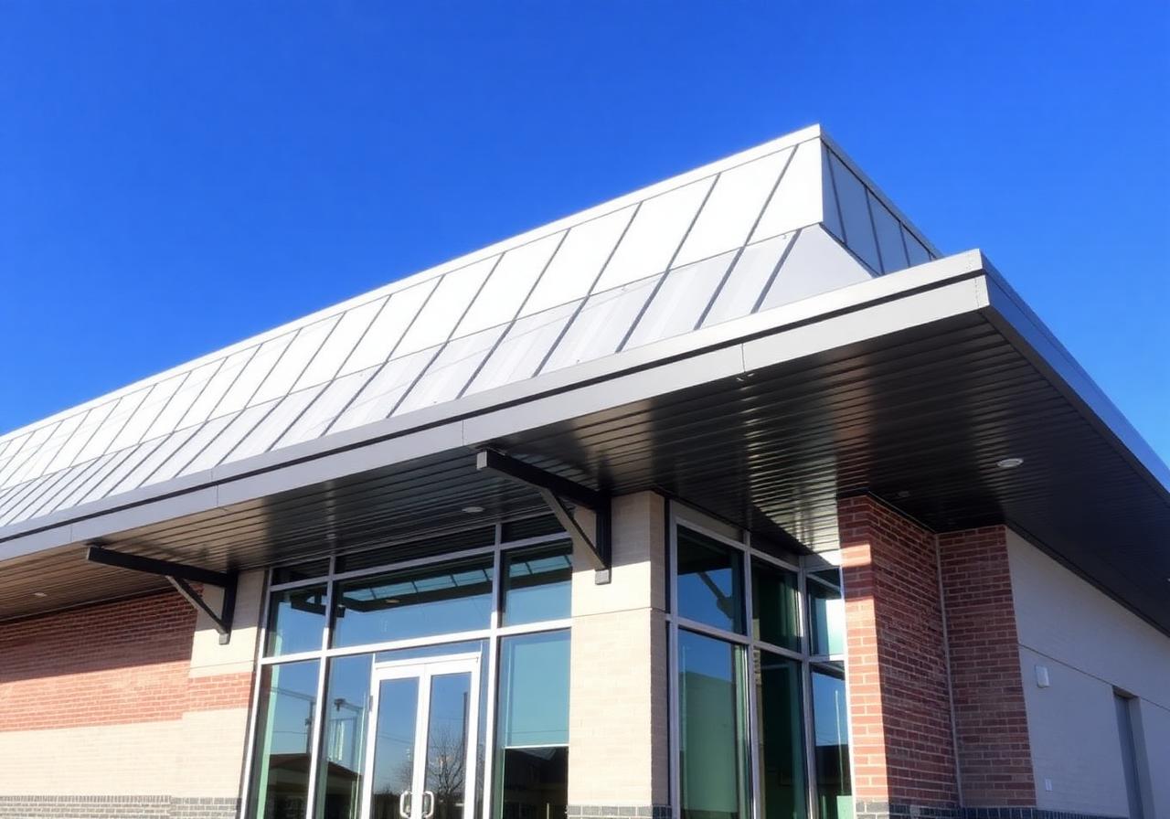 Commercial roof install